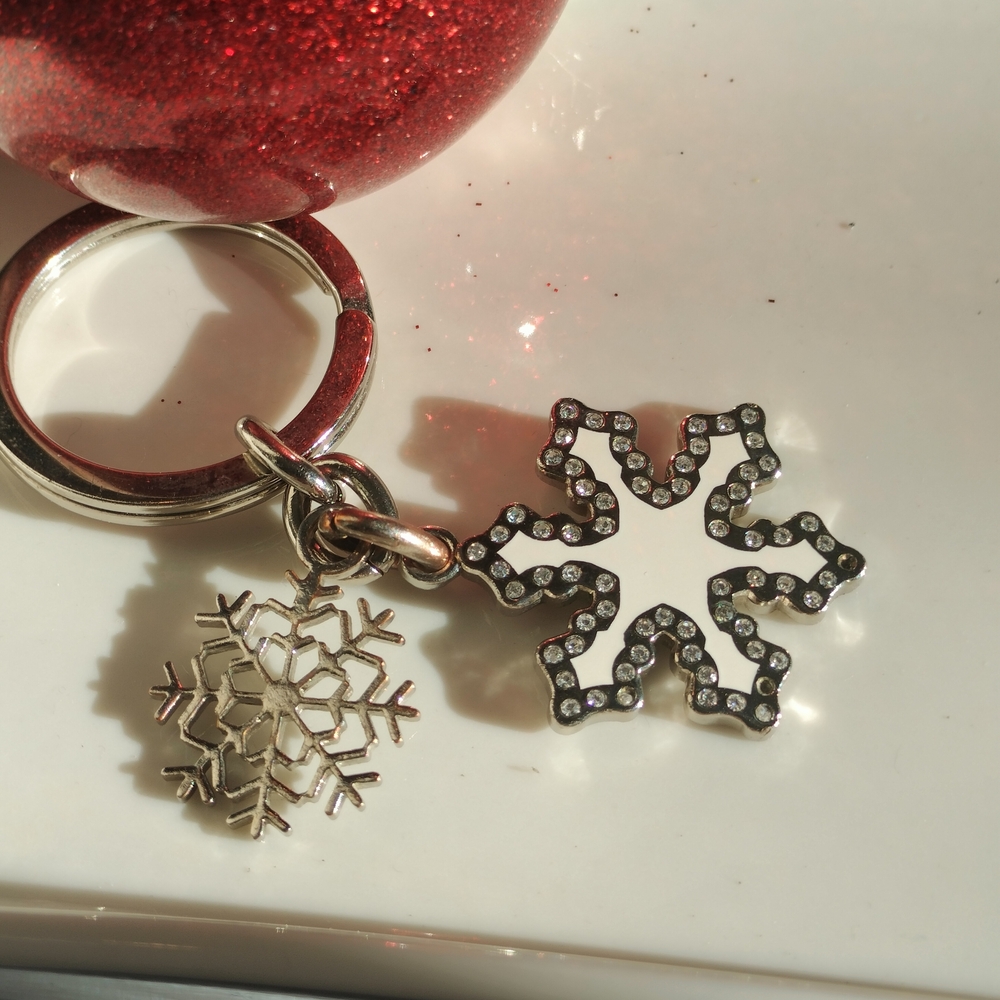 Coach Silver Snowflake Key Holder